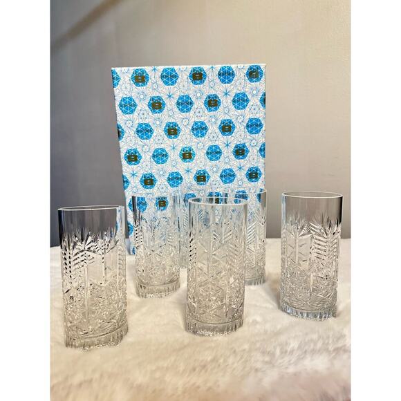 Vintage Bohemia‎ Crystal Water Glasses Set of 6 Pieces - Picture 2 of 5